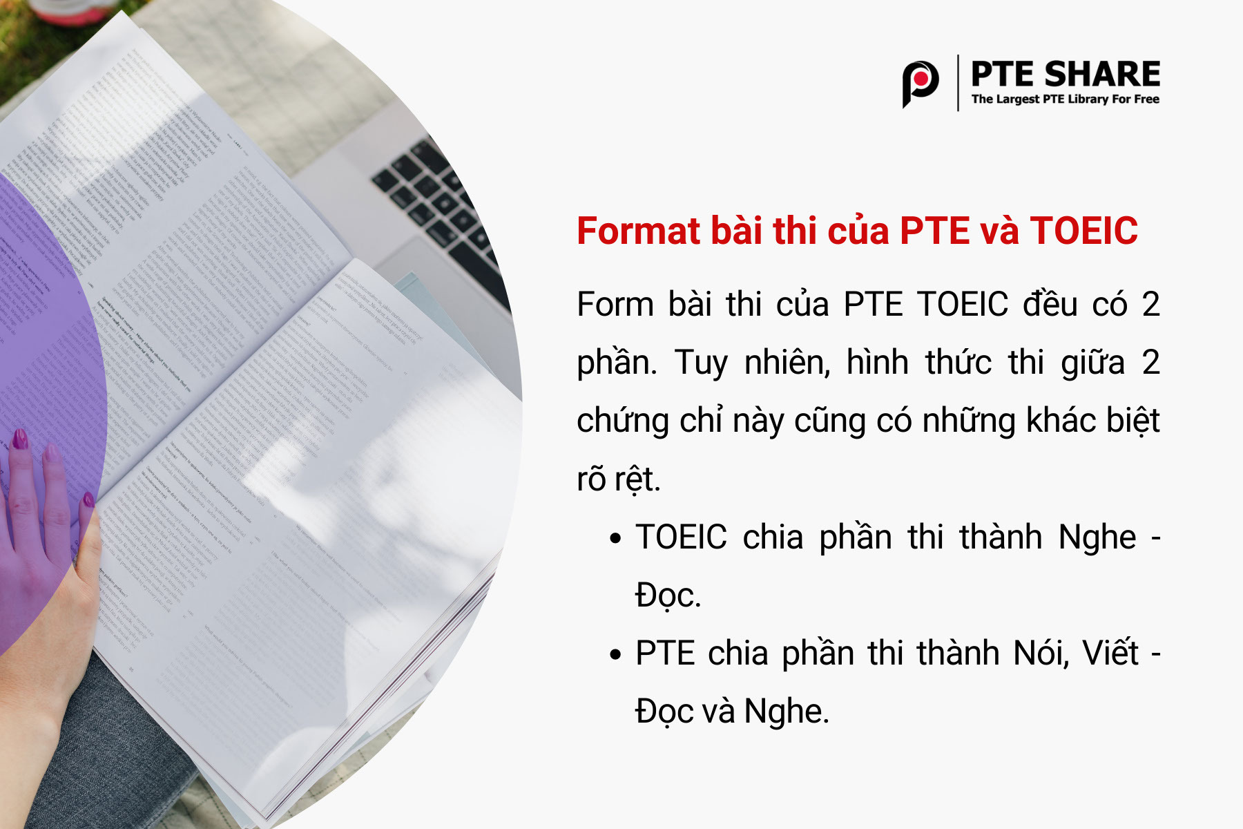 Format bài thi của PTE và TOEIC